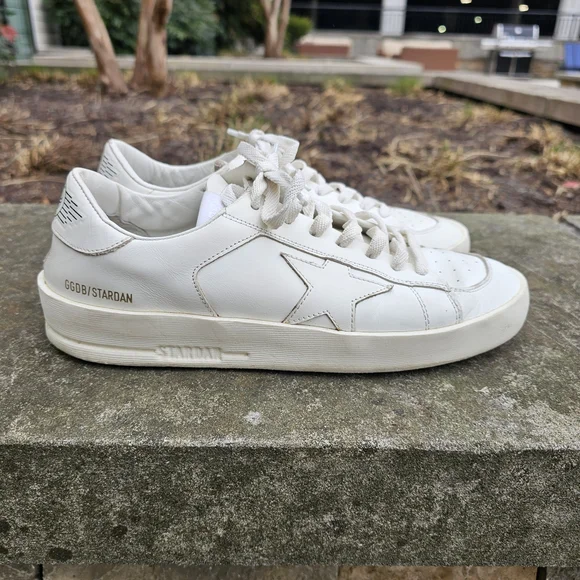 Golden Goose Stardan‎ Sneakers White Leather EU 39 US 9 GGDB Athletic Luxury ~ - Picture 4 of 10